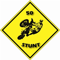 50 STUNT SUPERMOTO CAUTION STICKER